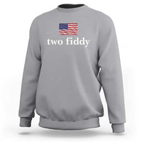 Two Fiddy America 250th Anniversary Minimalist Sweatshirt Funny US American Flag Slang 1776 to 2026 Semiquincentennial