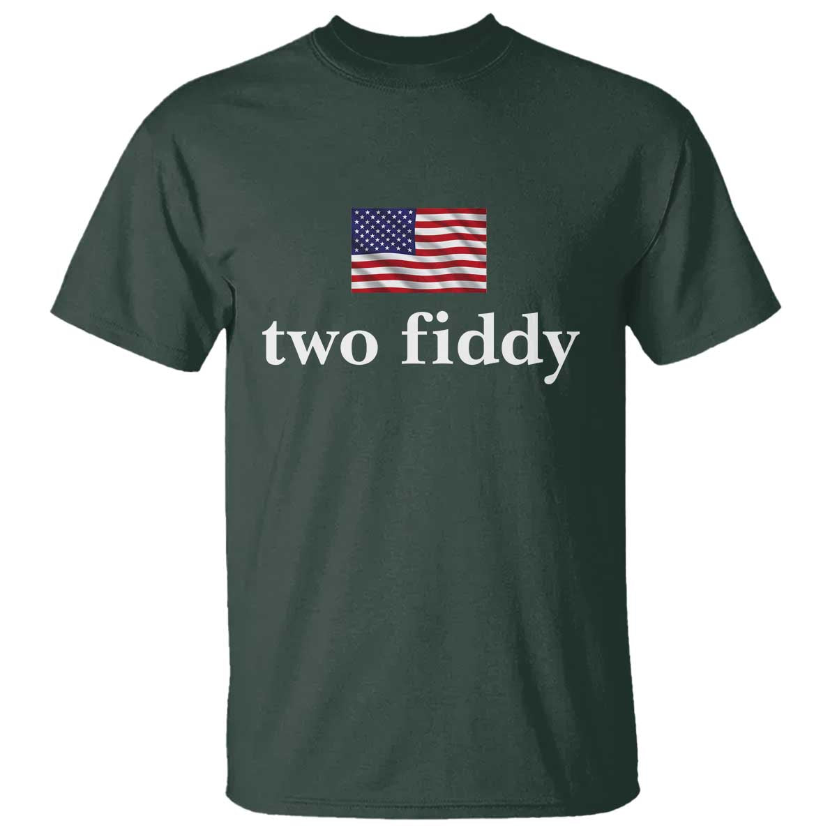Two Fiddy America 250th Anniversary Minimalist T Shirt Funny US American Flag Slang 1776 to 2026 Semiquincentennial