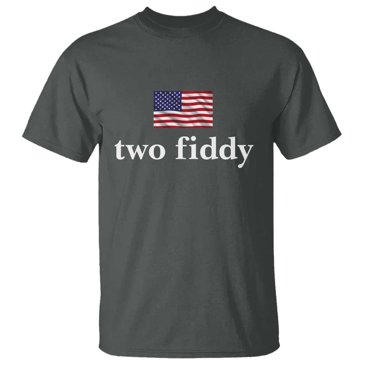 Two Fiddy America 250th Anniversary Minimalist T Shirt Funny US American Flag Slang 1776 to 2026 Semiquincentennial