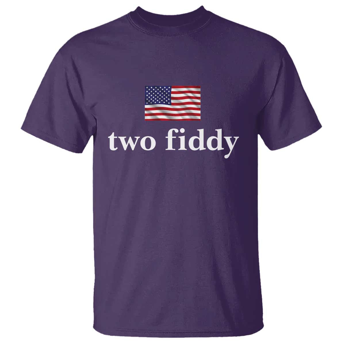Two Fiddy America 250th Anniversary Minimalist T Shirt Funny US American Flag Slang 1776 to 2026 Semiquincentennial