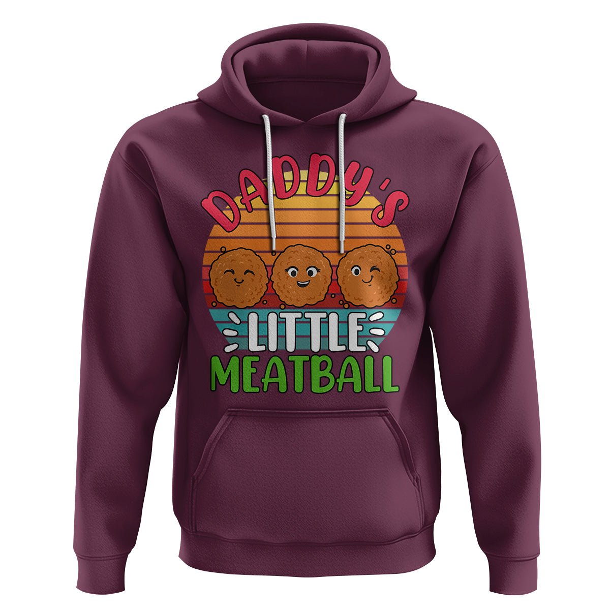 Daddy's Little Meatball Hoodie Dad's Favorite Child Father's Day - Wonder Print Shop