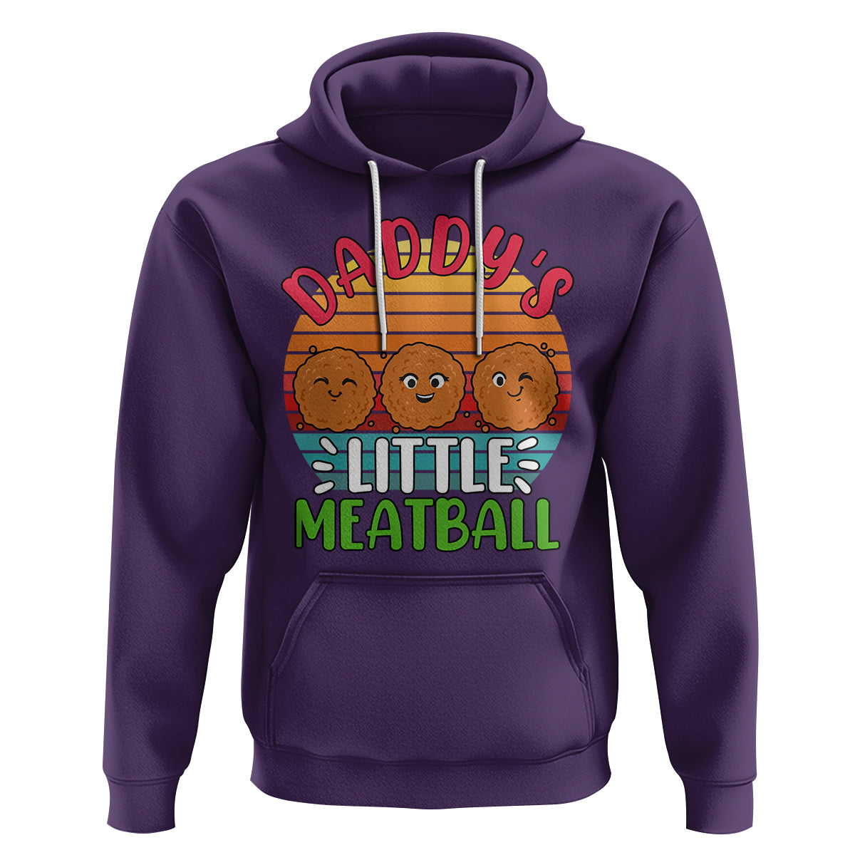 Daddy's Little Meatball Hoodie Dad's Favorite Child Father's Day - Wonder Print Shop