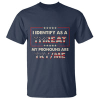 Funny Pronoun T Shirt I Identify As A Threat My Pronouns Are Try Me American Flag - Wonder Print Shop