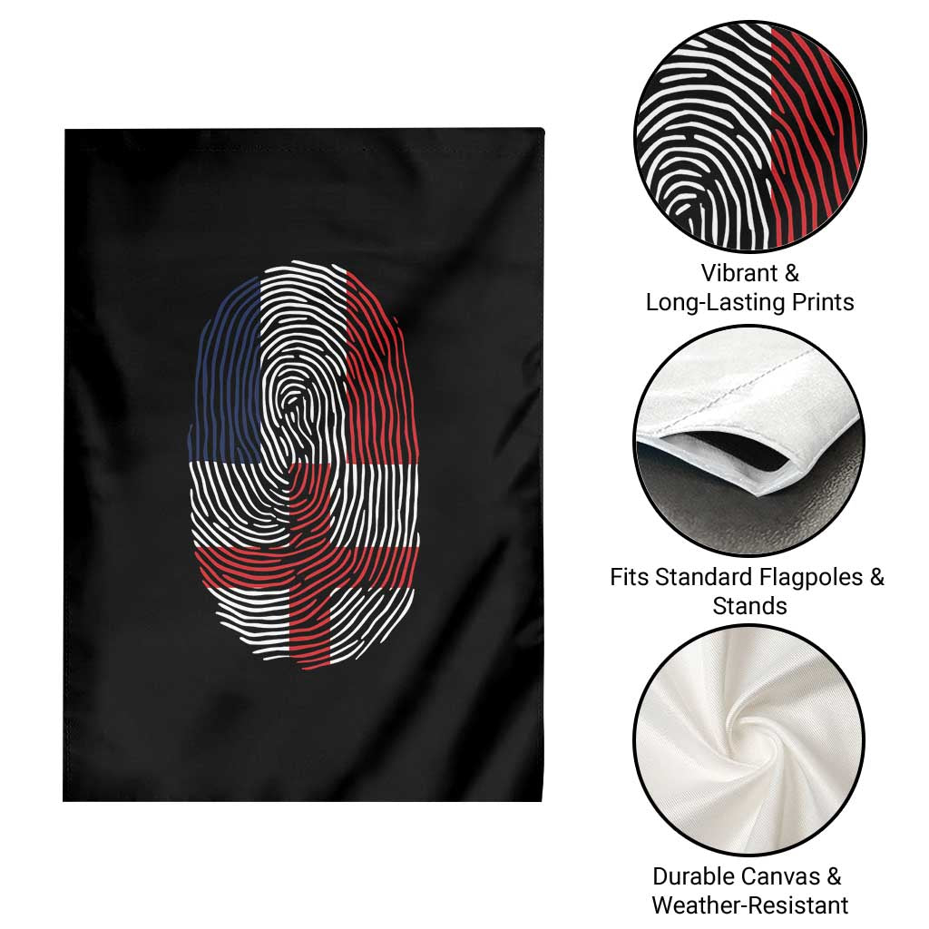 Proud France England Flag Fingerprint DNA Graphic Garden Flag French Anglo English Heritage Roots Dual Patriotism