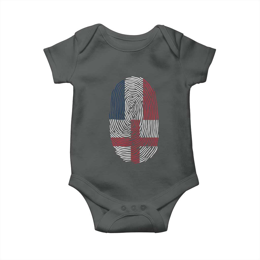 Proud France England Flag Fingerprint DNA Graphic Baby Onesie French Anglo English Heritage Roots Dual Patriotism