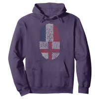 Proud France England Flag Fingerprint DNA Graphic Hoodie French Anglo English Heritage Roots Dual Patriotism