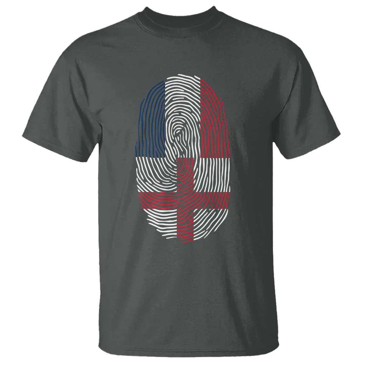Proud France England Flag Fingerprint DNA Graphic T Shirt French Anglo English Heritage Roots Dual Patriotism