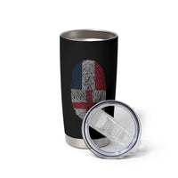 Proud France England Flag Fingerprint DNA Graphic Tumbler Cup French Anglo English Heritage Roots Dual Patriotism