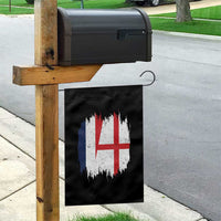 Vintage Grunge France England Flag Brush Stroke Graphic Garden Flag French Anglo English Heritage Pride Match Day