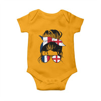 Proud France England Flag Messy Bun Bandana Sunglasses Graphic Baby Onesie French Anglo English Heritage Roots Woman