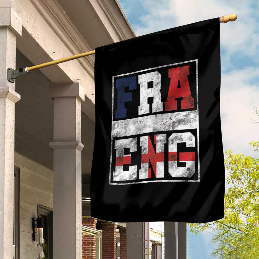 FRA ENG France England Flag Graphic Garden Flag French English Country Pride