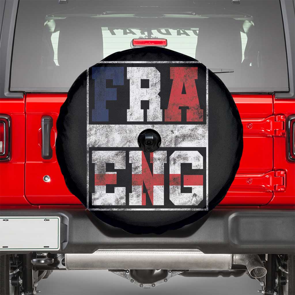 FRA ENG France England Flag Graphic Spare Tire Cover French English Country Pride