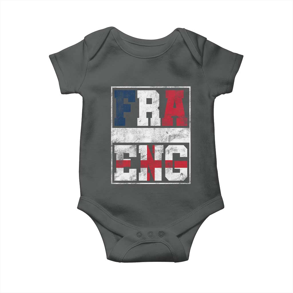 FRA ENG France England Flag Graphic Baby Onesie French English Country Pride