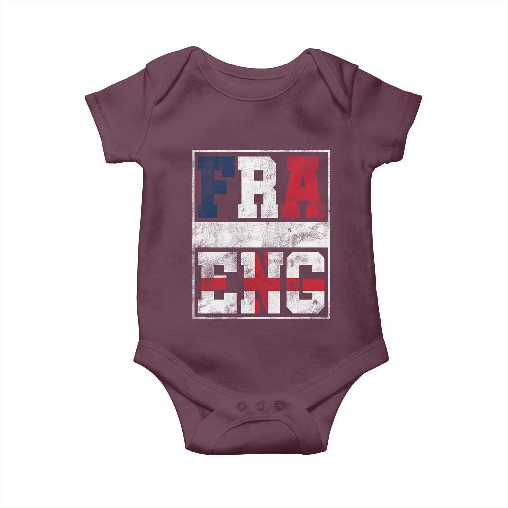 FRA ENG France England Flag Graphic Baby Onesie French English Country Pride