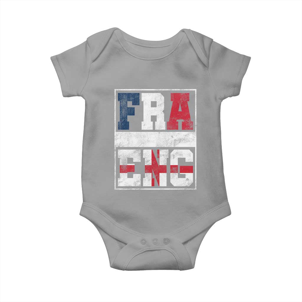 FRA ENG France England Flag Graphic Baby Onesie French English Country Pride