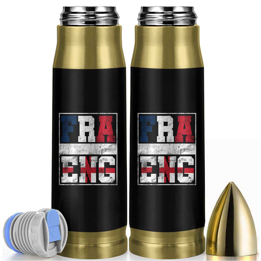 FRA ENG France England Flag Graphic Bullet Tumbler French English Country Pride