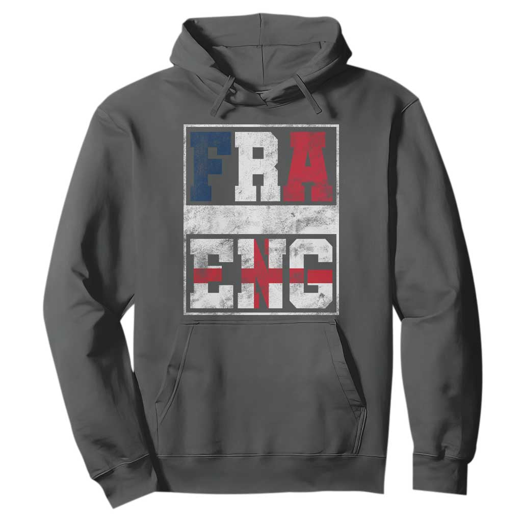 FRA ENG France England Flag Graphic Hoodie French English Country Pride