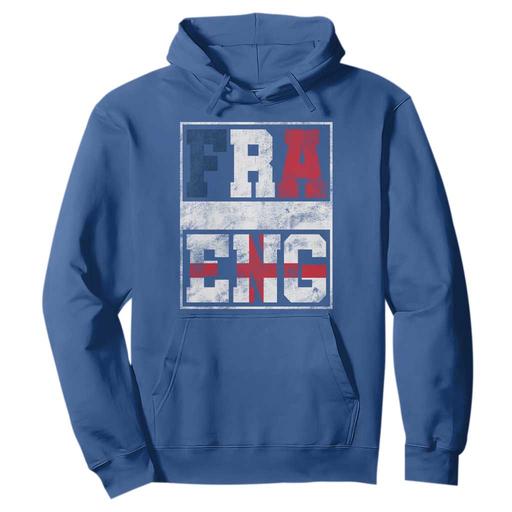 FRA ENG France England Flag Graphic Hoodie French English Country Pride