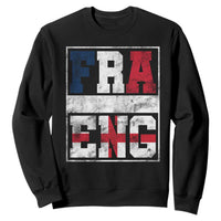 FRA ENG France England Flag Graphic Sweatshirt French English Country Pride