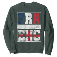 FRA ENG France England Flag Graphic Sweatshirt French English Country Pride