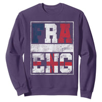 FRA ENG France England Flag Graphic Sweatshirt French English Country Pride