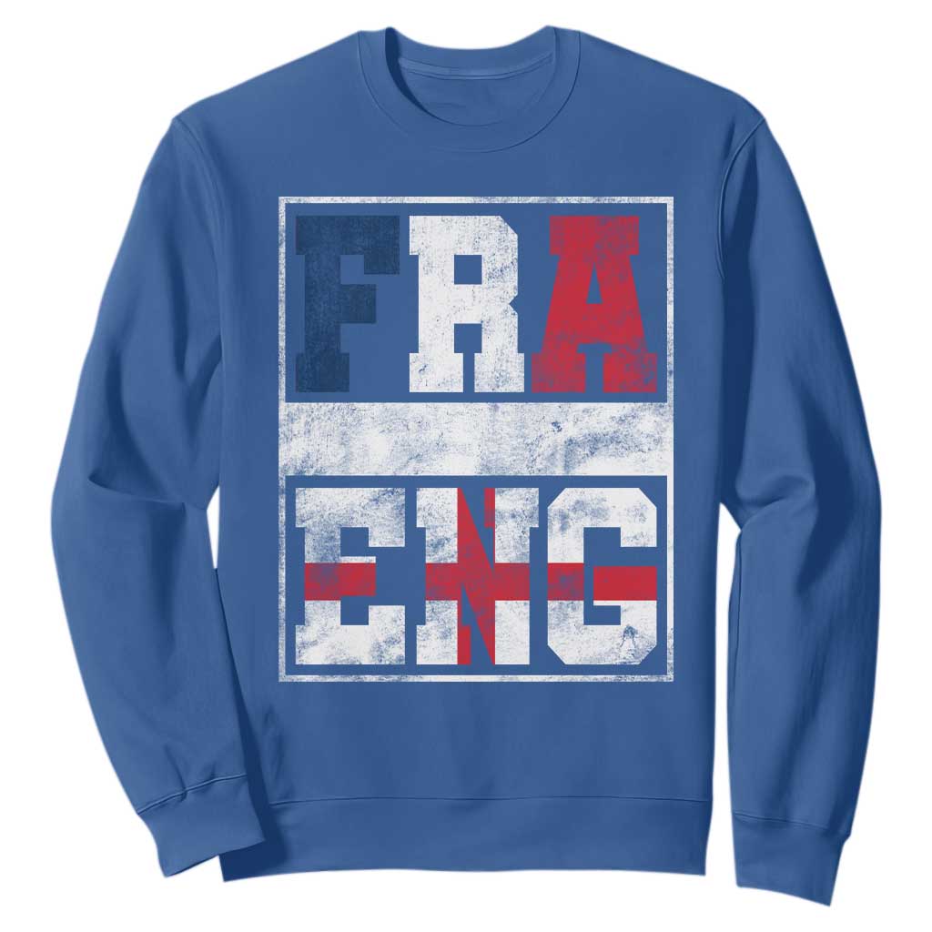 FRA ENG France England Flag Graphic Sweatshirt French English Country Pride