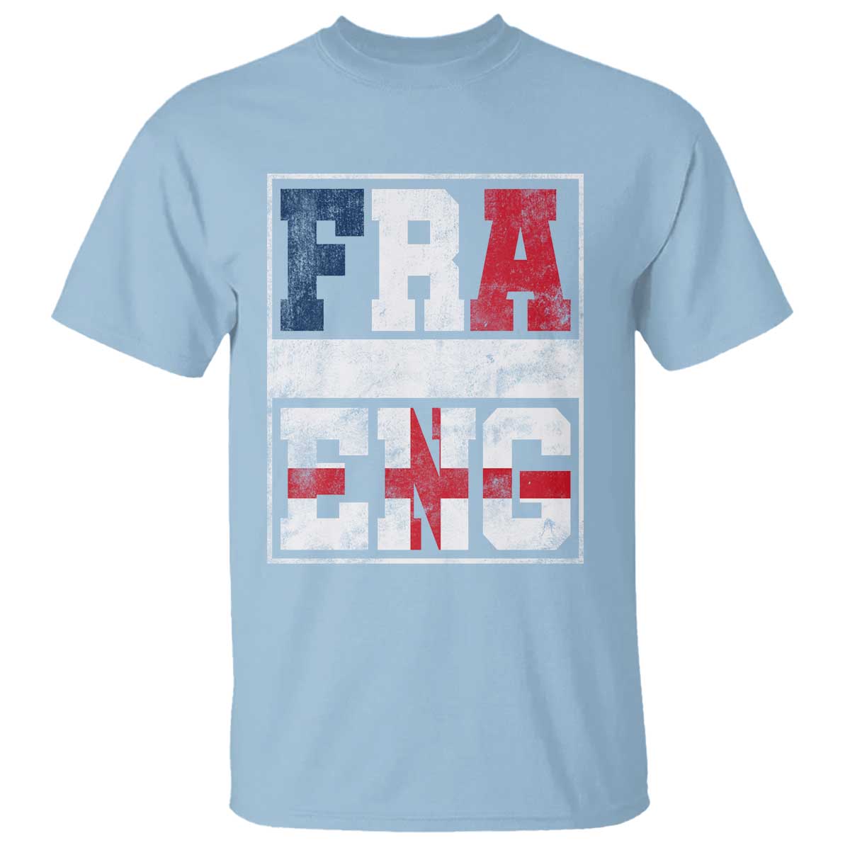 FRA ENG France England Flag Graphic T Shirt French English Country Pride