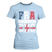 FRA ENG France England Flag Graphic T Shirt For Women French English Country Pride