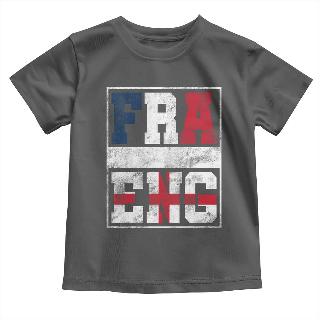 FRA ENG France England Flag Graphic Toddler T Shirt French English Country Pride