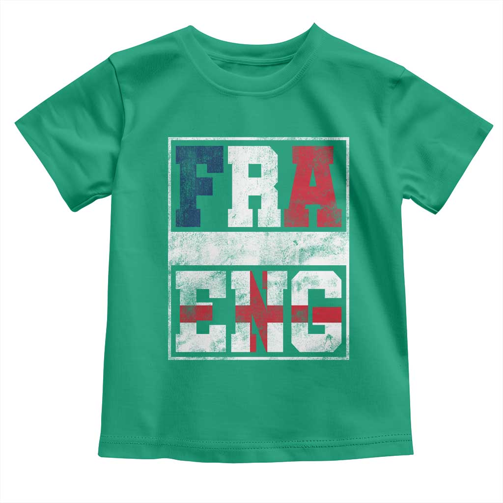 FRA ENG France England Flag Graphic Toddler T Shirt French English Country Pride