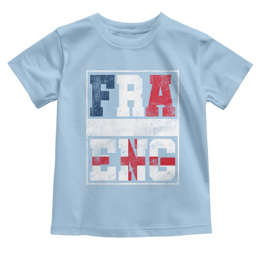 FRA ENG France England Flag Graphic Toddler T Shirt French English Country Pride