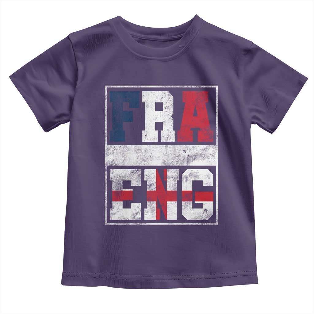 FRA ENG France England Flag Graphic Toddler T Shirt French English Country Pride