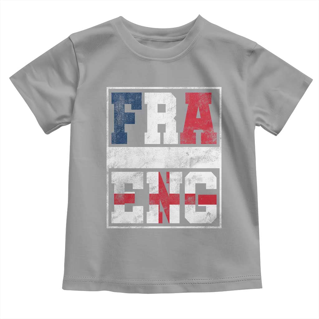 FRA ENG France England Flag Graphic Toddler T Shirt French English Country Pride