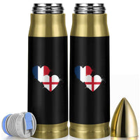 France England Flag Hearts Splatter Graphic Bullet Tumbler Anglo English French Heritage Love Unity