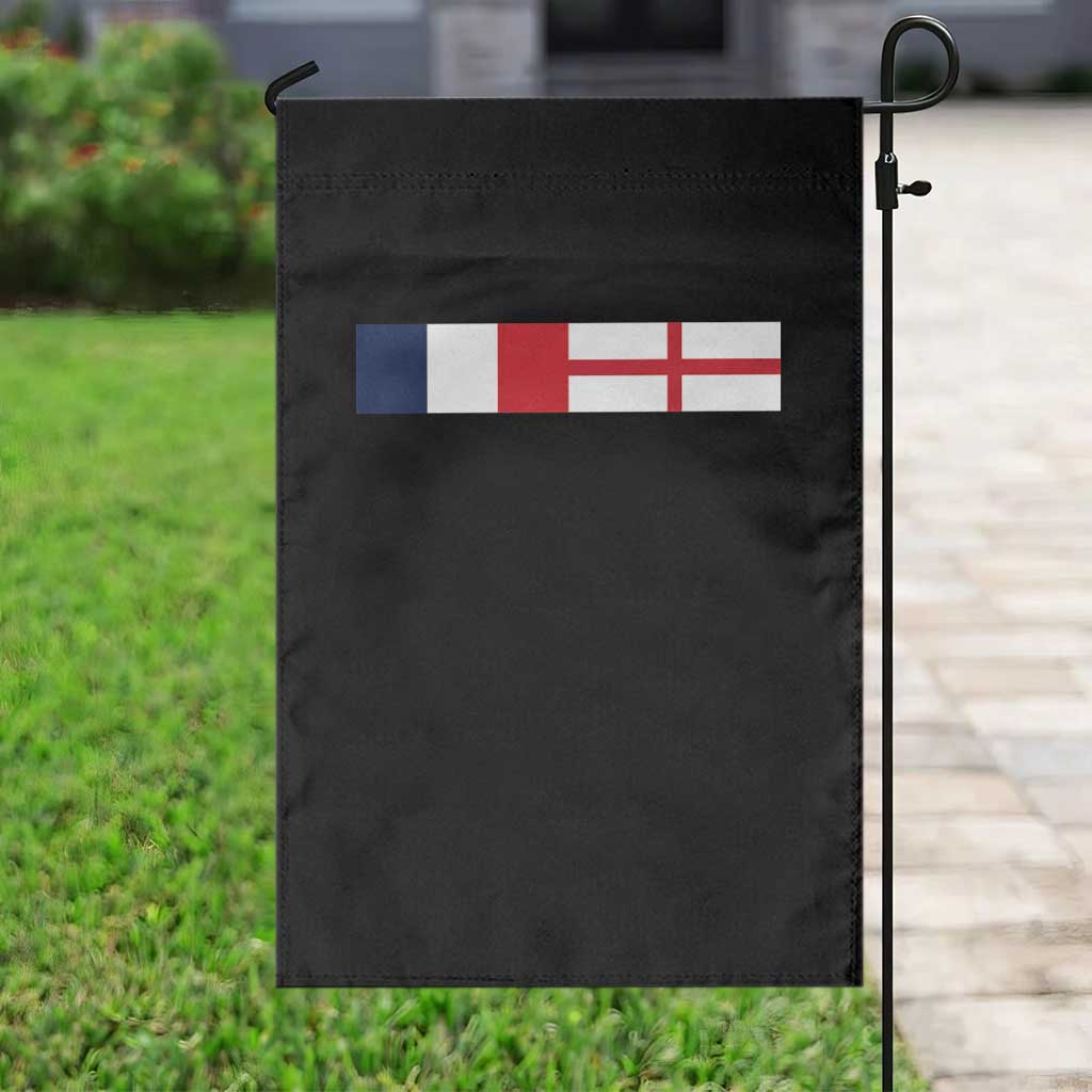 France England Dual Flag Graphic Garden Flag Anglo English French Heritage Mixed Roots Pride Match Day