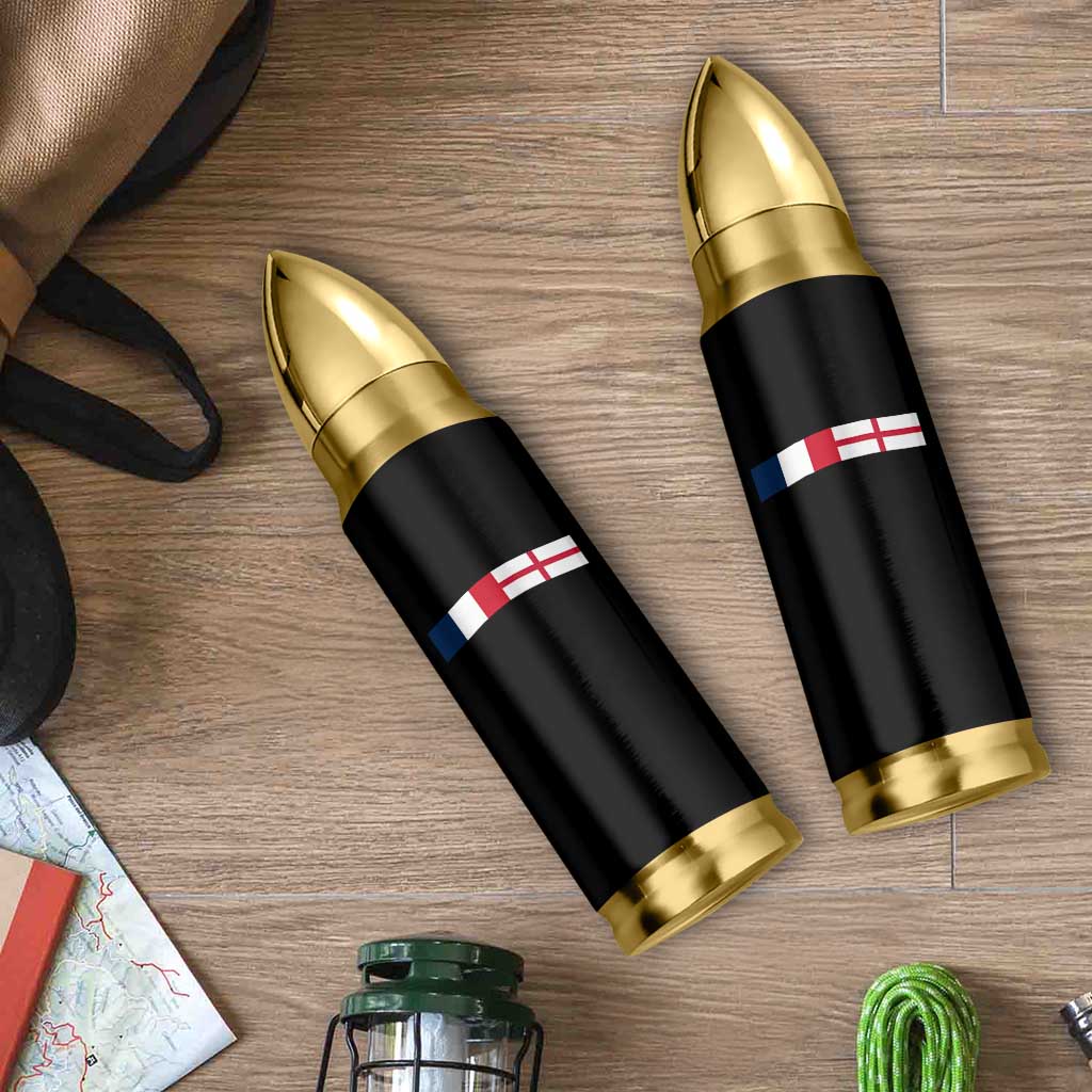 France England Dual Flag Graphic Bullet Tumbler Anglo English French Heritage Mixed Roots Pride Match Day