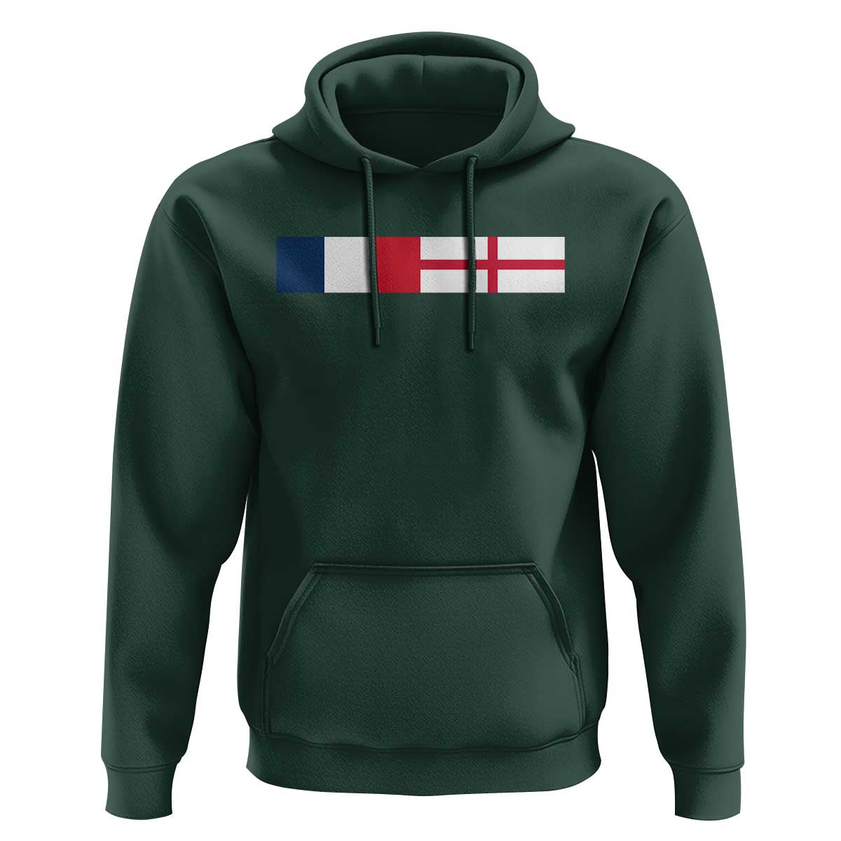 France England Dual Flag Graphic Hoodie Anglo English French Heritage Mixed Roots Pride Match Day
