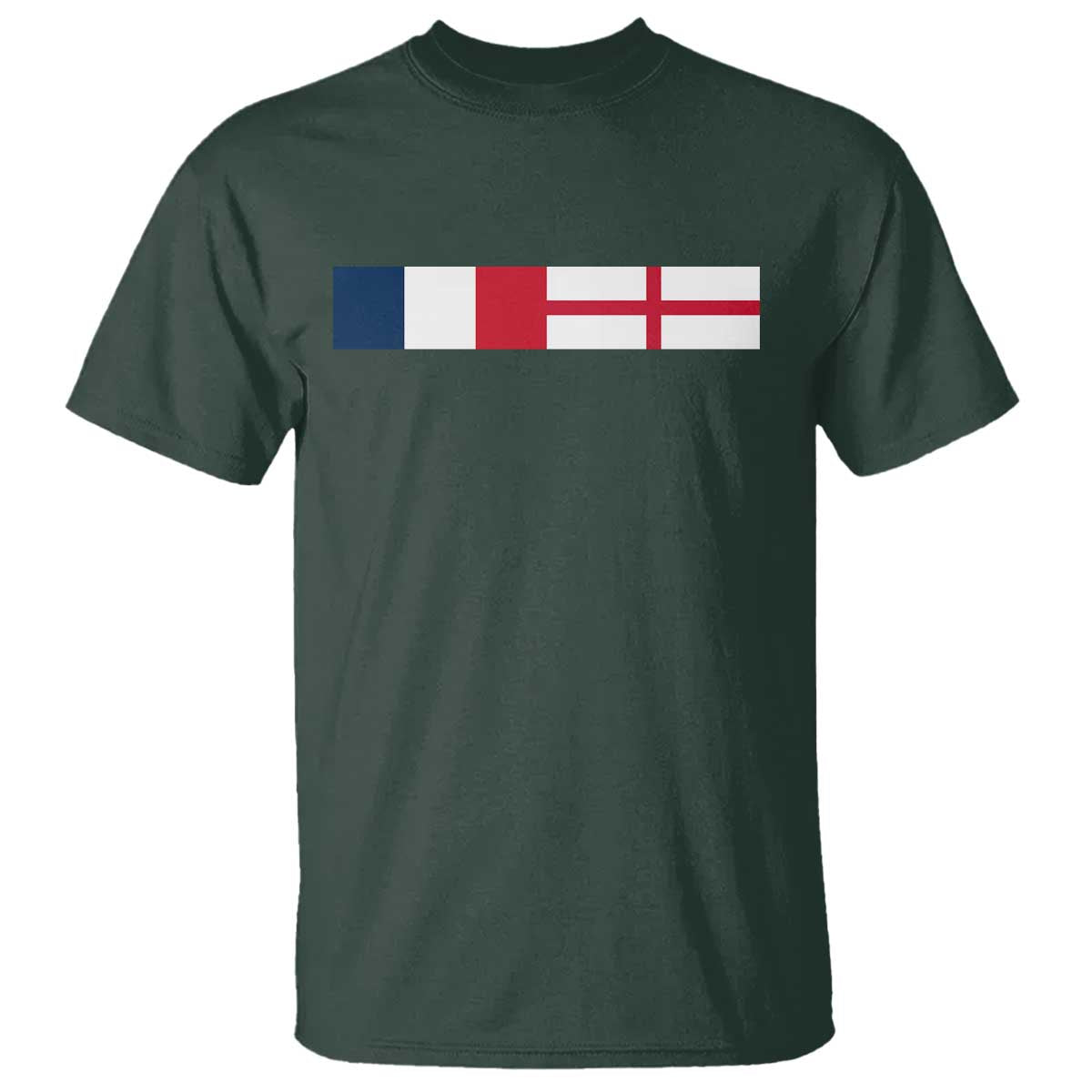 France England Dual Flag Graphic T Shirt Anglo English French Heritage Mixed Roots Pride Match Day