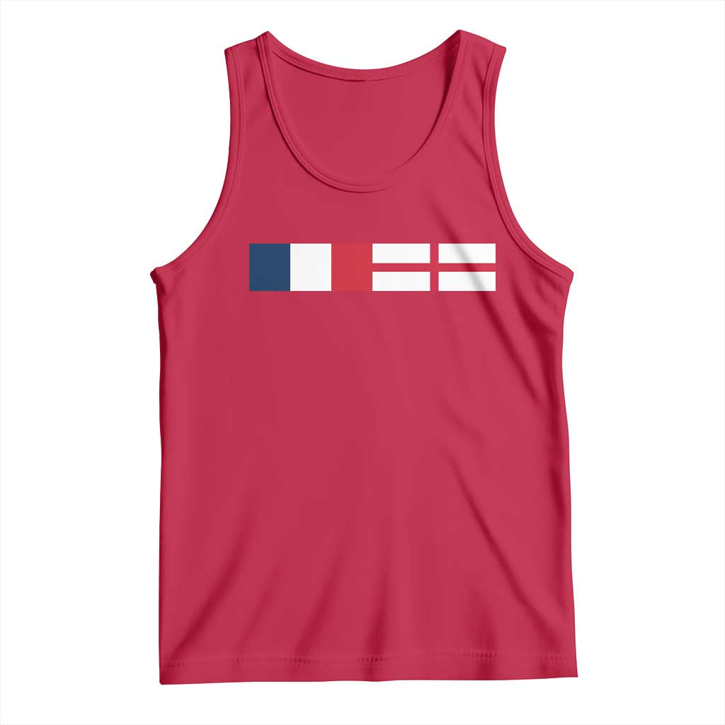 France England Dual Flag Graphic Tank Top Anglo English French Heritage Mixed Roots Pride Match Day