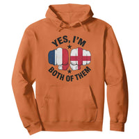 Yes Im Both Of Them France England Flag Fists Graphic Hoodie French English Anglo Dual Pride Heritage
