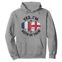 Yes Im Both Of Them France England Flag Fists Graphic Hoodie French English Anglo Dual Pride Heritage