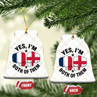 Yes Im Both Of Them France England Flag Fists Graphic Ceramic Ornament French English Anglo Dual Pride Heritage