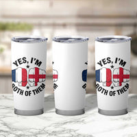 Yes Im Both Of Them France England Flag Fists Graphic Tumbler Cup French English Anglo Dual Pride Heritage