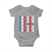 FRA ENG France England Flag Graphic Baby Onesie French English Typographic Dual Heritage Pride Match Day