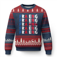 FRA ENG France England Flag Graphic Ugly Christmas Sweater French English Typographic Dual Heritage Pride Match Day