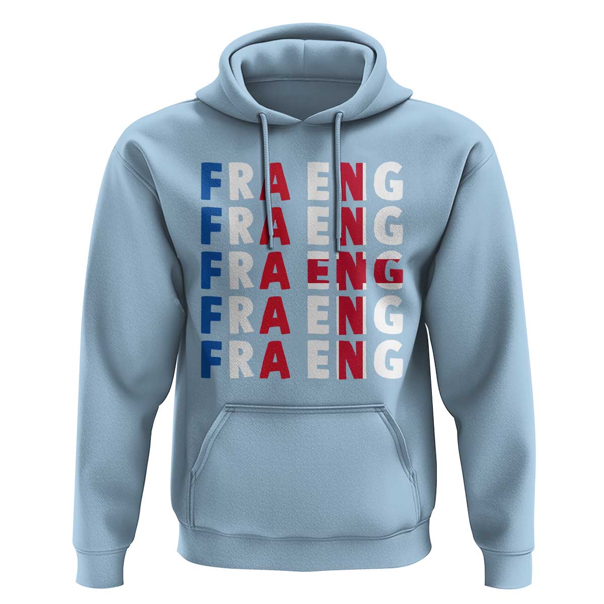 FRA ENG France England Flag Graphic Hoodie French English Typographic Dual Heritage Pride Match Day