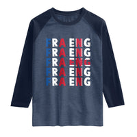 FRA ENG France England Flag Graphic Raglan Shirt French English Typographic Dual Heritage Pride Match Day