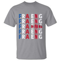FRA ENG France England Flag Graphic T Shirt French English Typographic Dual Heritage Pride Match Day