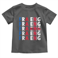 FRA ENG France England Flag Graphic Toddler T Shirt French English Typographic Dual Heritage Pride Match Day