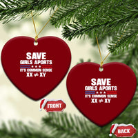 Save Girls Sports Its Common Sense XX Not Equal XY Ceramic Ornament Biological Science Varsity Athletic Graphic